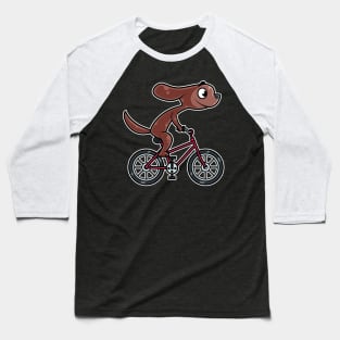 Dog Bicycle Cyclist Cycling design Baseball T-Shirt